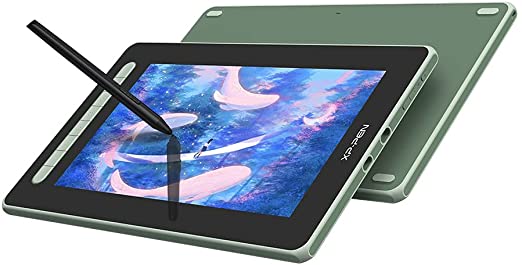 Drawing Tablet with Screen-XPPen Artist12 2nd Computer Graphics Tablet with Battery-Free X3 Stylus, Full-Laminated Digital Art Tablet Compatible with Chromebook Mac Windows Android Linux(11.6" Green)