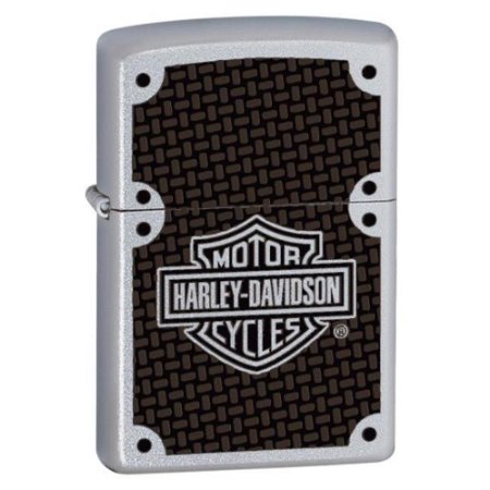 Zippo Harley-Davidson Full Face Bolts Lighter (Silver, 5 1/2 x 3 1/2 cm)
