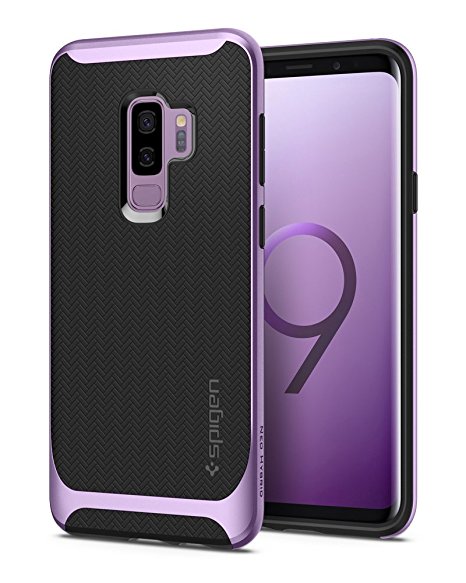 Spigen Neo Hybrid Galaxy S9 Plus Case with Flexible Herringbone Pattern Protection and Reinforced Hard Bumper Frame for Samsung Galaxy S9 Plus (2018) - Lilac Purple