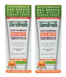 TheraBreath Dentist Recommended Fresh Breath Dry Mouth Toothpaste Mild Mint 4 Ounce Pack of 2