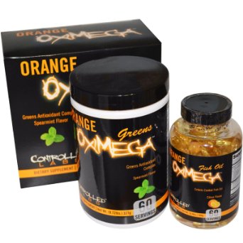 Controlled Labs Orange OxiMega Fish Citrus and Greens Spearmint Formulas 1 kit