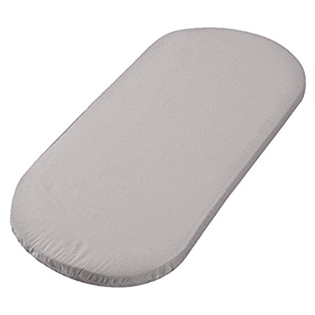 Jersey Knit Bassinet Sheet with Fitted Stretch, Ideal for Bassinet Mattress, 30" x 16" x 2", Grey, Pack of 2