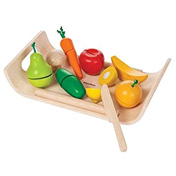 Plan Toys Assorted Fruits and Vegetables (Solid Wood Version)