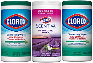 Clorox Disinfecting Wipes Value Pack, Bleach Free Cleaning Wipes, 3 Pack (Packaging May Vary)