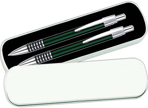 Regent Metal Pen and Pencil Set (Green)