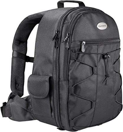 Mantona Azurit photography backpack (for SLRs with attached lens, other lenses, system flash and accessories, tripod holder)