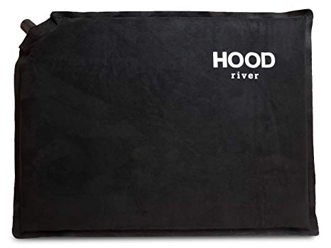 Hood River Self Inflating Seat Cushion - Waterproof Stadium Warm and Soft Microfiber 16" x 12" with Carry Case for Stadiums, Tailgating and Camping