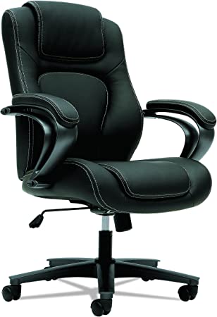 HON HVL402.EN11 Managerial Office Chair- High-Back Computer Desk Chair with Loop Arms , Black (VL402)