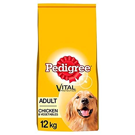 Pedigree Adult Dog Dry Food with Chicken and Vegetables, 12 kg