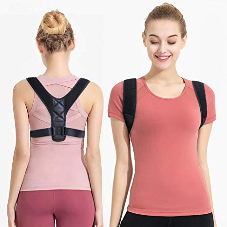 LeBoLike Posture Corrector for Men and Women - Adjustable and Comfortable Upper Back Brace for Clavicle Support and Providing Pain Relief from Neck Back and Shoulder (Universal) - 1 Pack