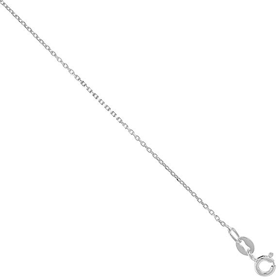 Sterling Silver fine Boston Link Chain Necklace 1mm Very Thin Nickel Free Italy sizes 16-18 inch
