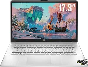 HP 2023 Flagship Newest 17.3" HD  Business Laptop, 4 Cores Intel i3-1125G4(&gt; i5-1035G7), 32GB DDR4 RAM, 1024GB SSD, Lightweight, Fast Charge, Bluetooth, WiFi 5,Webcam, W/HDMI, Windows 11, Silver