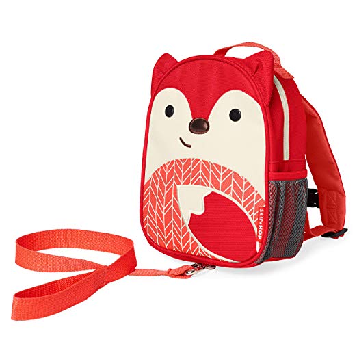 Skip Hop Skip Hop Toddler Leash with Backpack, Fox, Red, Orange, White