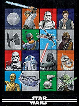 Jay Franco Star Wars Episode 9 Weighted Blanket 5 lbs - Measures 40 x 60 inches, Kids Bedding - Fade Resistant Super Soft Velboa - (Official Star Wars Product)