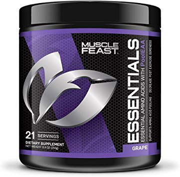 Muscle Feast Essential Amino Acid Powder - Postworkout Recovery and Intra-Training Drink (Grape)