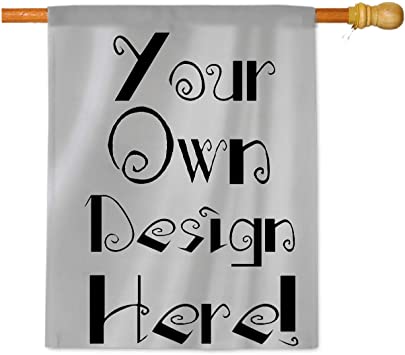 MSD Large Double Sided Customize Flag for Outdoors 28" X 40"- Personalized Your Own Image or Text- Vivid Color, Print for Both Sides