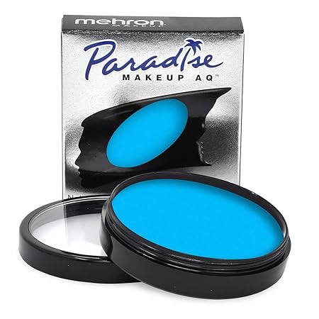 Mehron Makeup Paradise Makeup AQ Face & Body Paint (1.4 oz) (Celestial – Neon Blue/Light Blue)