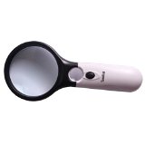 Teenitor 3 LED Light 45X Handheld Magnifier Reading Magnifying Glass Lens Jewelry Loupe
