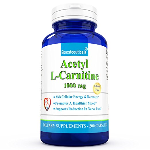 l Carnitine 1000mg (Acetyl) - 200 Count ( ALCAR ) Acetyl Carnitine by BoostCeuticals