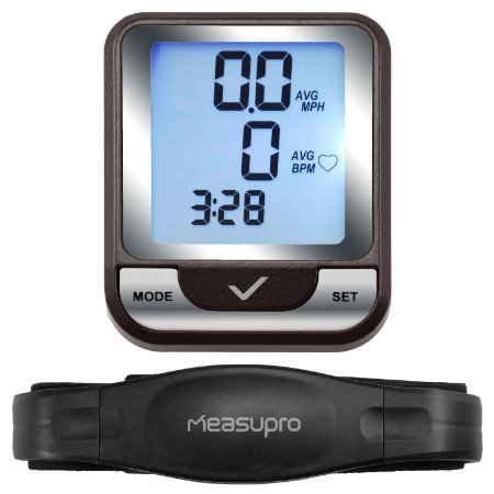 MeasuPro Wireless Bicycle Computer, Speedometer and Heart Rate Monitor