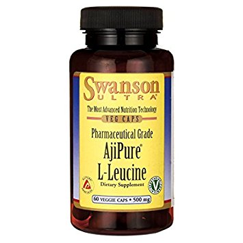 Swanson Ajipure L-Leucine, Pharmaceutical Grade 500 mg 60 Veg Caps