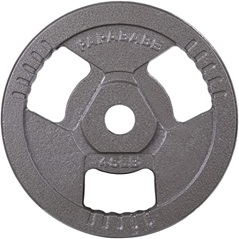 papababe Weight Plates 2-Inch Olympic Grip Plate Sets for Strength and Conditioning Workouts and Weightlifting