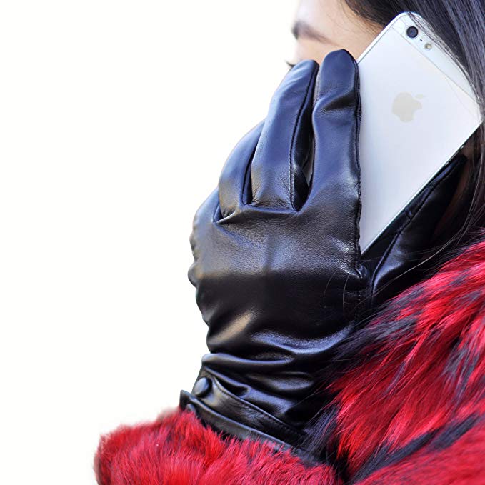 iGT CLASS Women's Touch Screen Winter Texting Leather Gloves