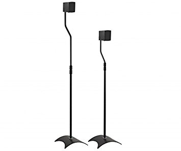 King Universal Freestanding Speaker Floor Stand, Pair, Black for Surround Sound Speakers, Max. Speaker Weight 5kg for Home Cinema Sound Systems