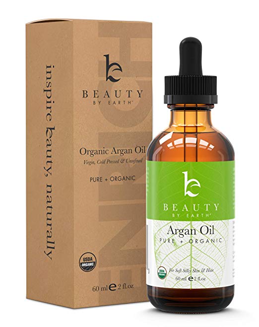 Argan Oil - USDA Organic Moroccan Oils for Face, Hair and Skin - Best Anti-Aging Ingredient for DIY Skincare and Hair Care Products, Safe for All Skin Types, 2oz