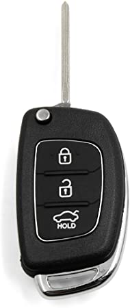 uxcell 3 Buttons Flip Folding Uncut Key Shell Remote Control Fob Clicker Case Replacement for Hyundai