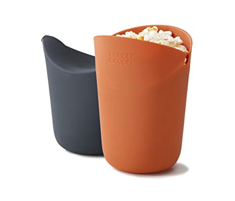 Joseph Joseph M-Cuisine Portion Popcorn Maker - Orange/Grey Set of 2