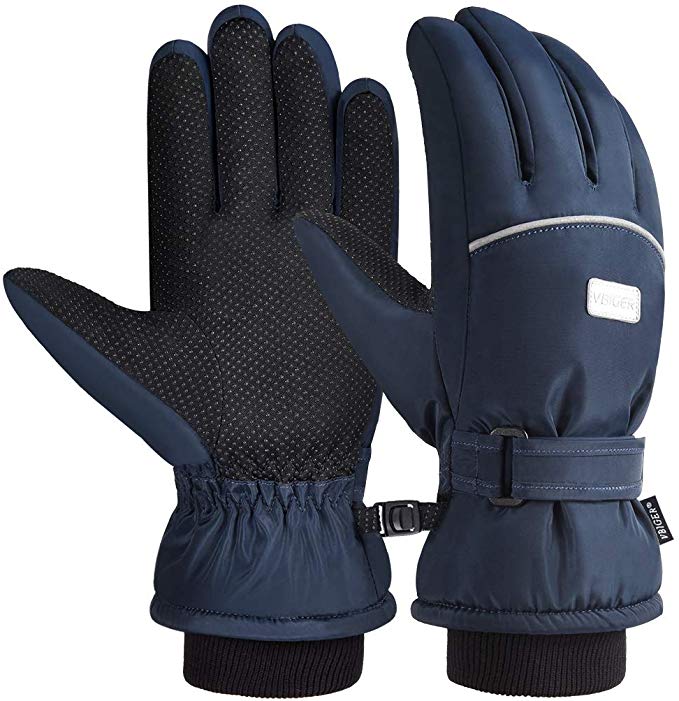 Boys Girls Winter Gloves Kids Ski Snow Snowboard Anti-slip Waterproof Gloves Warm Gloves for Children 6-12 Years Old