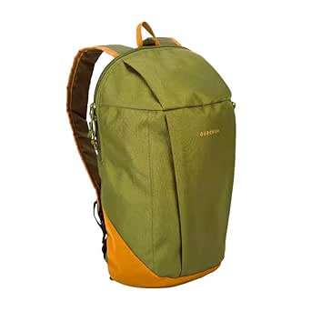Quechua Decathlon Winsome NH 100 Hiking Trekking Small Backpack 10 L Olive Green (Multi color), (Size: H : 39 cm, W : 21 cm, D : 12 cm)