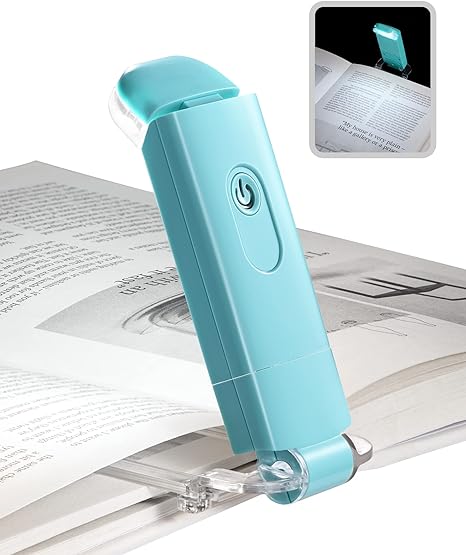 DEWENWILS USB Rechargeable Book Reading Light, 2 Brightness Levels, LED Clip on Book Light for Reading in Bed, Eye Care Book Lamp for Kids, Bookworms