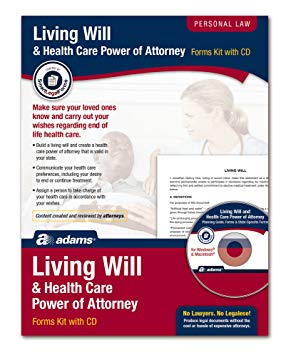 Adams Living Will and Power of Attorney for Healthcare Kit, Forms and Instructions, Includes CD (K306)