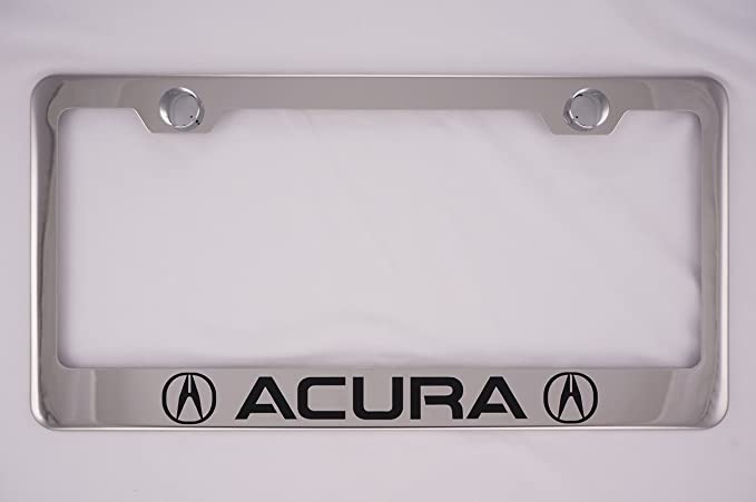 Fit Acura Chrome License Plate Frame with Cap (Stainless Steel)