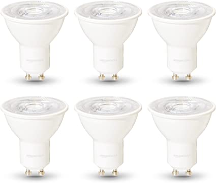 AmazonBasics Professional LED GU10 Spotlight Bulb, 35W equivalent, Cool White, Dimmable - Pack of 6