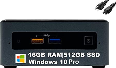 2022 Intel NUC 7 Mainstream Kit NUC7CJYHN1 Mini Business & Home Barebone Desktop (Dual-Core Intel Celeron J4025, 16GB RAM, 512GB SSD, UHD Graphics) Bluetooth, RJ-45, Wi-Fi, IST Cable, Windows 10 Pro