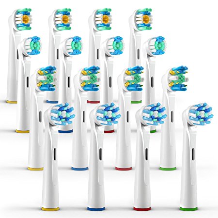 ORAX 16 pcs. Oral B Replacement Brush Heads Variety Pack, 4 Oral B Toothbrush Heads from every type