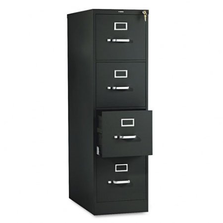 HON 514PP 510 Series 52 by 25-Inch 4-Drawer Full-Suspension Letter File Black