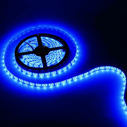 BZONE® 16.4FT 5M 300 LEDs SMD 5630 Waterproof LED Strip Light Flexible LED Light Strip for Indoor Outdoor Home Decor Decoration (Blue Color)