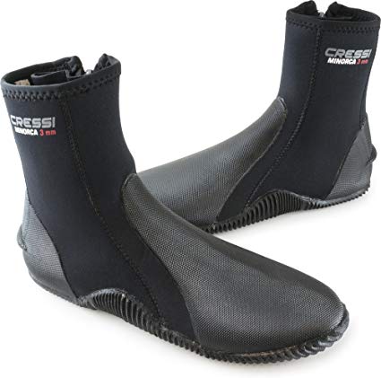 Cressi Tall Neoprene Water Sport Zipped Boots with Anti-Slip Rubber Sole | Minorca: Quality Since 1946