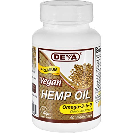 Devan Vegan Vitamins Hemp Oil - Omega 3 6 9 - Made from plant cellulose - 90 Vegan Capsules (Pack of 2)