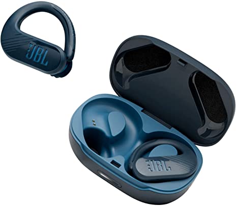 JBL Endurance Peak II TWS - Small waterproof sports earbuds with Bluetooth, with charging case, in blue