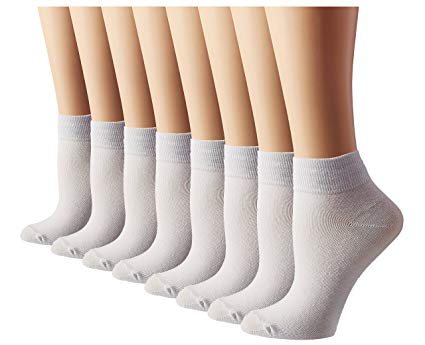 Womens Athletic Running Socks Quarter Cut 8 Pack