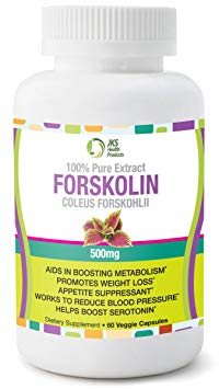 Pure 500 milligram Coleus Forskolin Extract-Belly Busters for Weight Loss-Antioxidant-Boosts Energy-Great for Men/Women- Standardized at 20 percent -60 Veggie Capsules