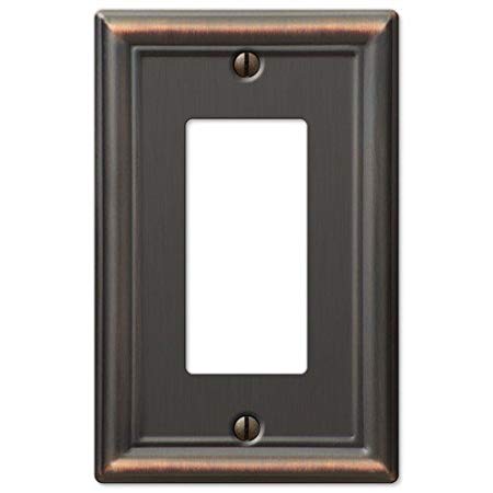 Decorative Wall Switch Outlet Cover Plates (Oil Rubbed Bronze, Rocker GFCI)
