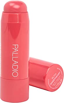 Palladio I'm Blushing 2-in-1 Cheek and Lip Tint, Buildable Lightweight Cream Blush, Sheer Multi Stick Hydrating formula, All day wear, Easy Application, Shimmery, Blends Perfectly to Skin (Sweetheart)