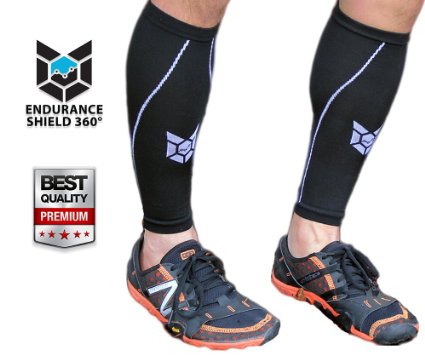 Premium Calf Compression Sleeves 2 pcs - Designed to Relieve Shin Splints Calf and Lower Leg Pain - Improve Muscular Endurance and Accelerate Recovery - Sized for Men and Women Calf 12- 165 - 100 Money Back Guaranteed
