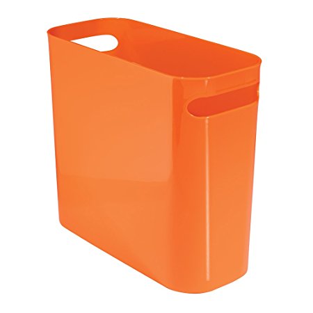 InterDesign Una Wastebasket Trash Can 10", Orange